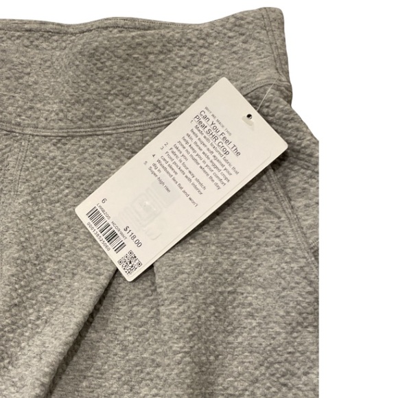 Lululemon Can You Feel The Pleat Super High Rise Crop - heathered grey - Picture 5 of 5